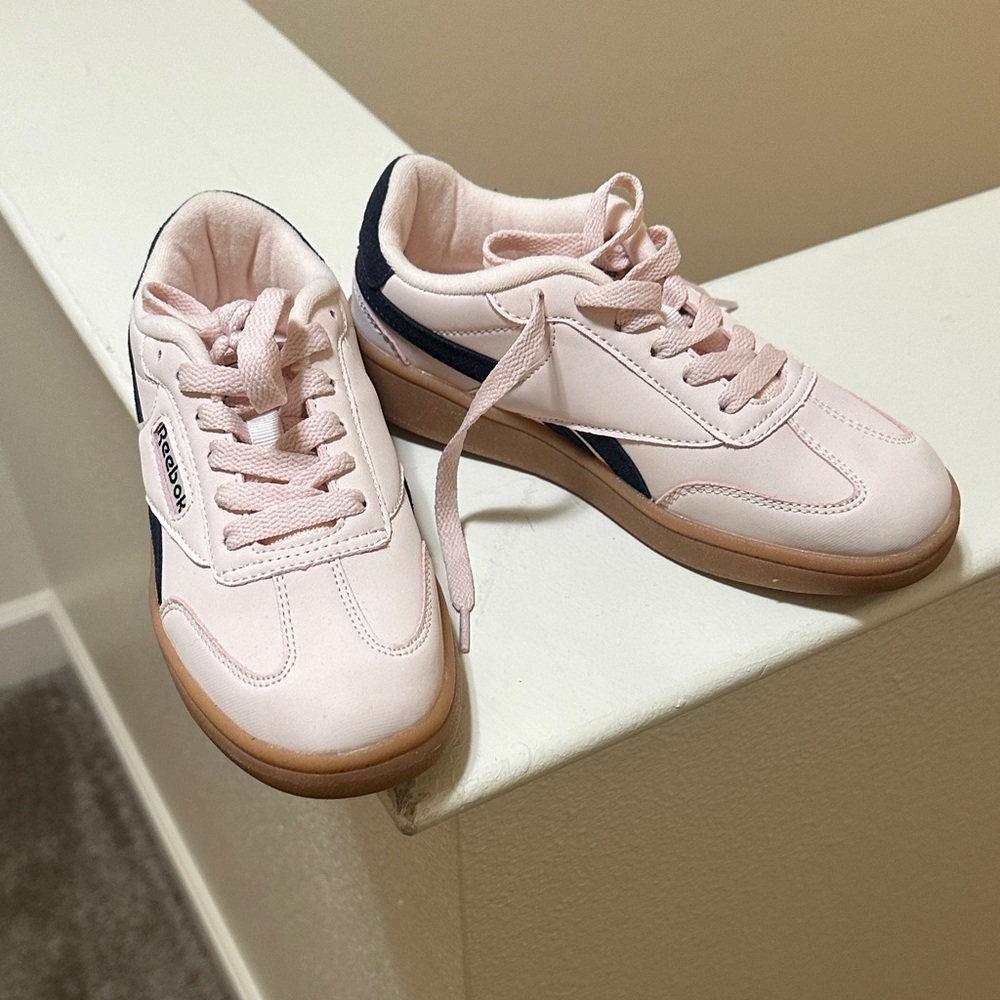 Reebok Kids Light Pink and Navy Sneakers